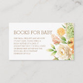 Gele Rose Floral Baby shower Books for Baby Informatiekaartje (Voorkant)