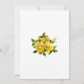  Gele Rose Floral Bridal Shower Kaart (Achterkant)