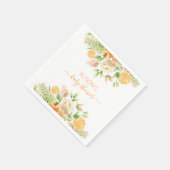 Gele Rose Floral Greenery Girl Baby shower Servet (Hoek)