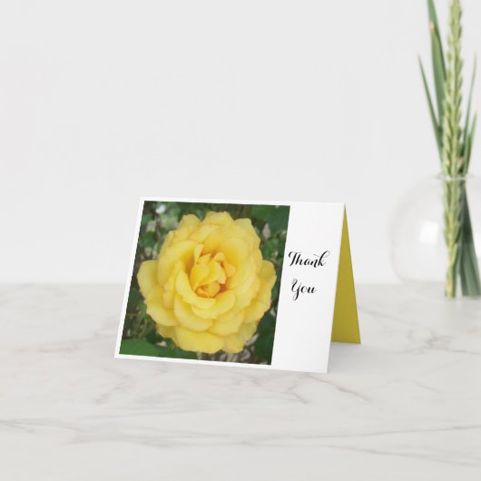 Gele Rose Grateful for All Good Thans Bedankkaart (Voorkant)