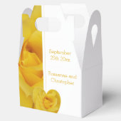 Gele Rose Hart Ontwerp bruiloft Bedankdoosjes (Geopend)