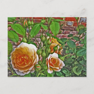 Gele Rose in Hampton Court Garden Briefkaart