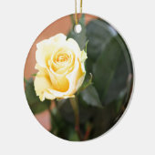 Gele Rose Keramisch Ornament (Links)