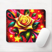 Gele Rose Muismat (Met muis)