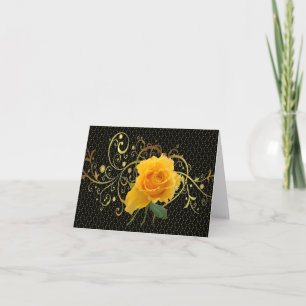 Gele Rose Note Kaart