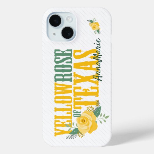Gele Rose of Texas - Enkelvoudig Roos Case-Mate iPhone Case (Achterkant)