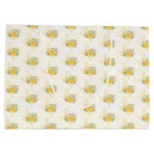 Gele Rose of Texas - Gingham State Pattern Groot Cadeauzakje (Achterkant)