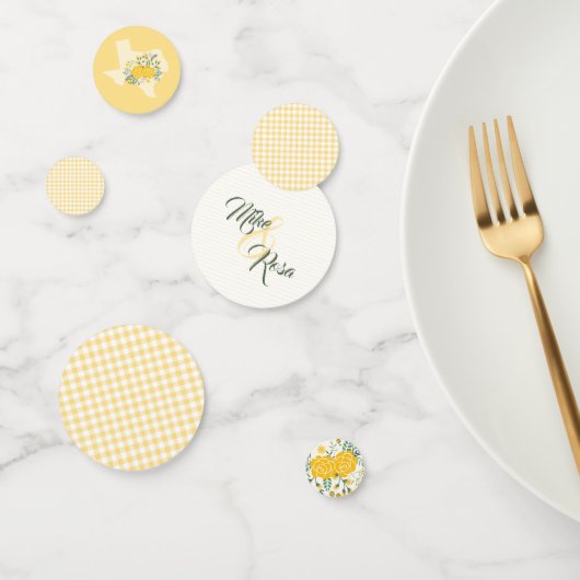 Gele Rose of Texas - Gingham State Wedding Confetti (Groep)