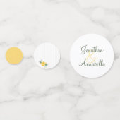 Gele Rose of Texas Wedding Confetti (Voorkanten)