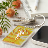 Gele Rose Sleutelhanger (Voorkant Rechts)