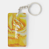 Gele Rose Sleutelhanger (achterkant)