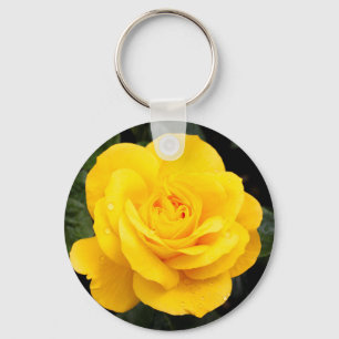 Gele Rose Sleutelhanger
