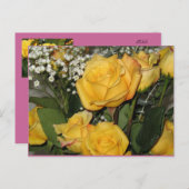 Gele Rose Sun Briefkaart (Voorkant / Achterkant)