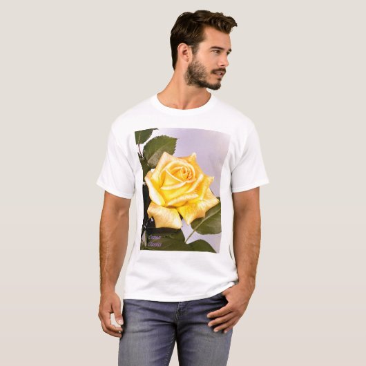 Gele Rose T-shirt (Voorkant volledig)