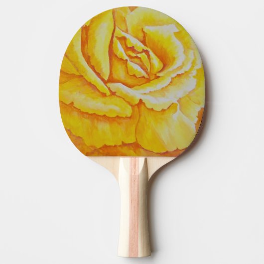 Gele Rose Tafeltennisbatje (Voorkant)