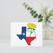 Gele Rose uit Texas Briefkaart (Staand voorkant)