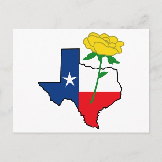 Gele Rose uit Texas Briefkaart (Voorkant)