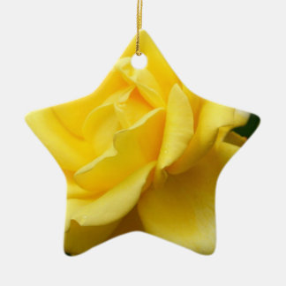 Gele Rose uit Texas Keramisch Ornament