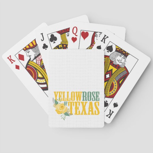 Gele Rose uit Texas Pokerkaarten (Achterkant)