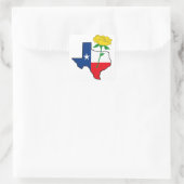 Gele Rose uit Texas Vierkante Sticker (Tas)