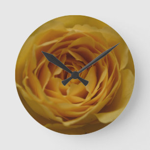 Gele Rose Wall Clock Ronde Klok