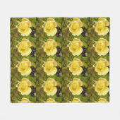 Gele rosebuds fleece deken (Voorkant (Horizontaal))
