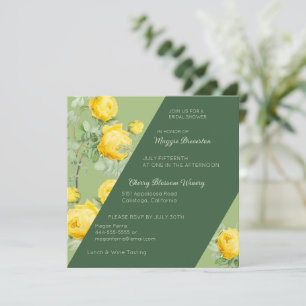 Gele Rose's Bridal Shower Invitation Kaart