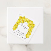 Gele roses Wedding Gift Bedankjes Labels (In situ)