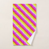 Gele roze Artdeco regenboogstrips Bad Handdoek (Handdoek)