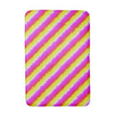 Gele roze Artdeco regenboogstrips Badmat (Voorkant Verticaal)