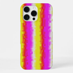 Gele roze Artdeco regenboogstrips iPhone 16 Pro Max Hoesje
