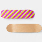 Gele roze Artdeco regenboogstrips Skateboard (Horizontaal)