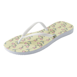 Gele roze Floral Teenslippers