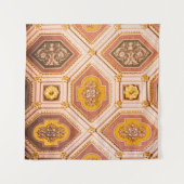 Gele Roze Hongaarse Architectuur Wandkleed (Voorkant)