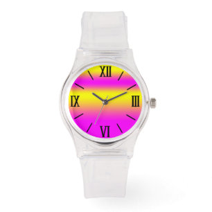 gele roze horloge