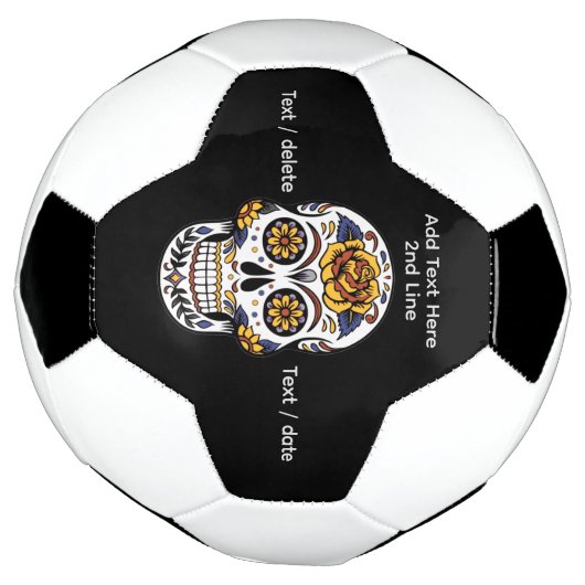 Gele roze Suikerhuid op zwart Voetbal (Gedraaid)