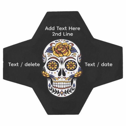 Gele roze Suikerhuid op zwart Voetbal (Enkel)