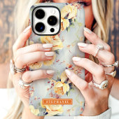 Gele Rozen Aangepaste Naam Bloemen Case-Mate iPhone Case