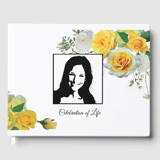 Gele Rozen Begrafenis / Memorial / bruiloft gasten Gastenboek