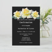 Gele rozen bevestiging kaart (Staand voorkant)