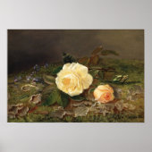 Gele Rozen, Bloem  Poster (Voorkant)