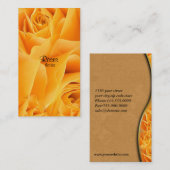 Gele rozen bloemist Visitekaartjes (Voorkant / Achterkant)