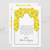 Gele rozen bruiloft Hartelijk dank Bedankkaart (Voorkant / Achterkant)