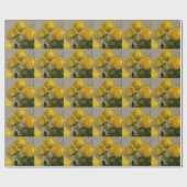 Gele rozen cadeaupapier (Vlak)