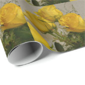 Gele rozen cadeaupapier (Rol Hoek)