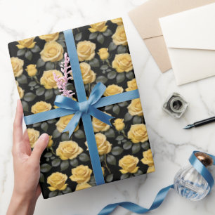 Gele Rozen Cadeaupapier
