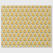 Gele rozen cadeaupapier (Vlak)