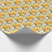 Gele rozen cadeaupapier (Hoek)