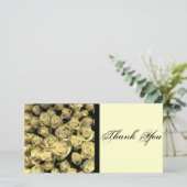 Gele Rozen Dank U Bedankkaart (Staand voorkant)