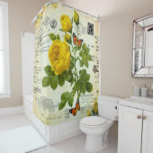 gele rozen douchegordijn (In situ)